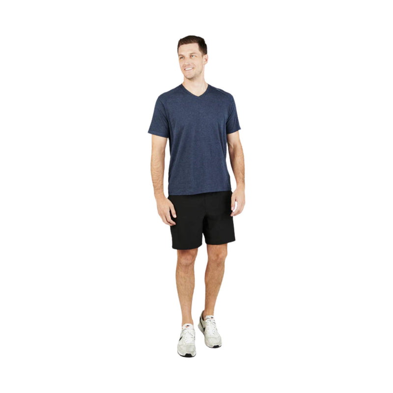 Tasc Men's Carrollton Fitness V Neck Tee - Classic Navy Heather