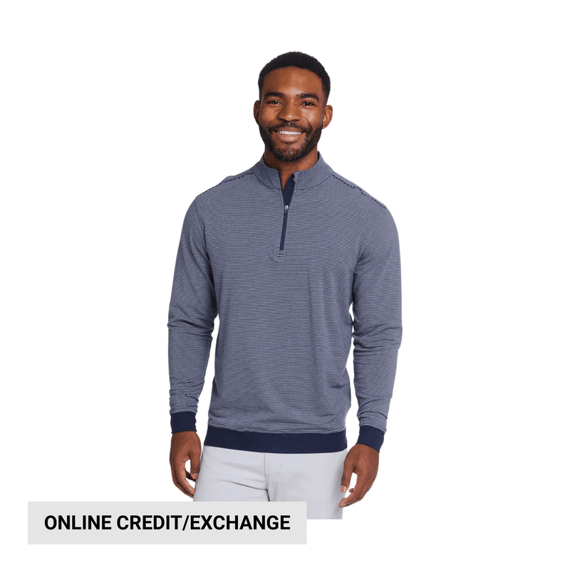 Tasc Men's Cloud French Terry Quarter Zip - Classic Navy/Alloy