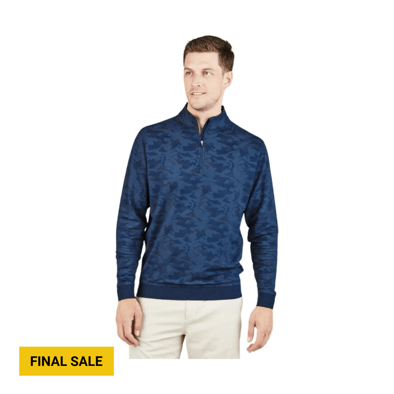 Tasc Men's Cloud French Terry Quarter Zip - Navy Camo
