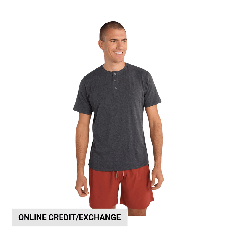 Tasc Men's Everywear Short Sleeve Henley - Iron Heather