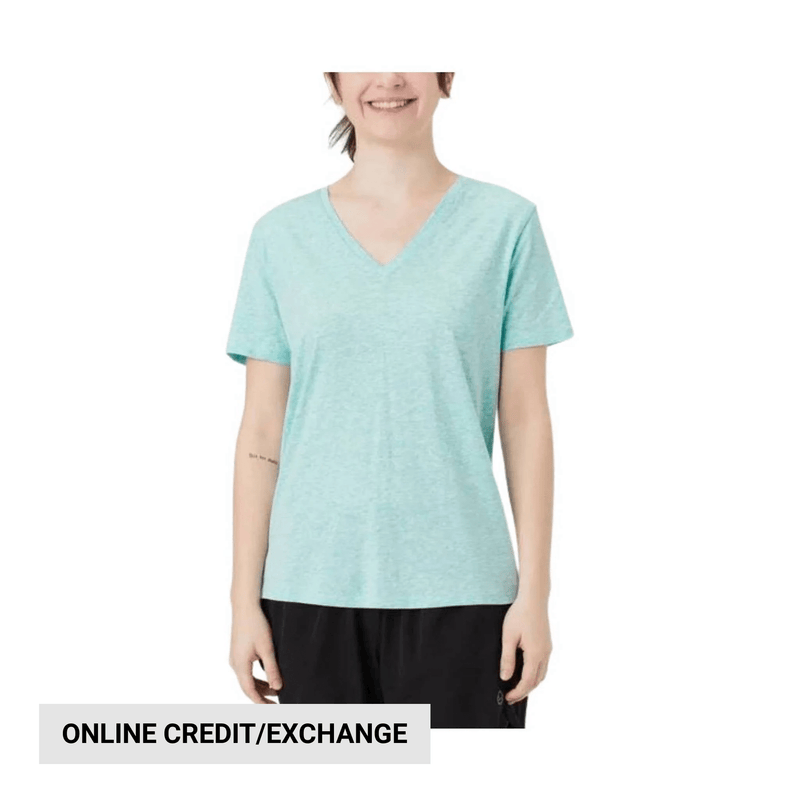 Tasc Women's All Day V-Neck Top - Joyful Blue Heather