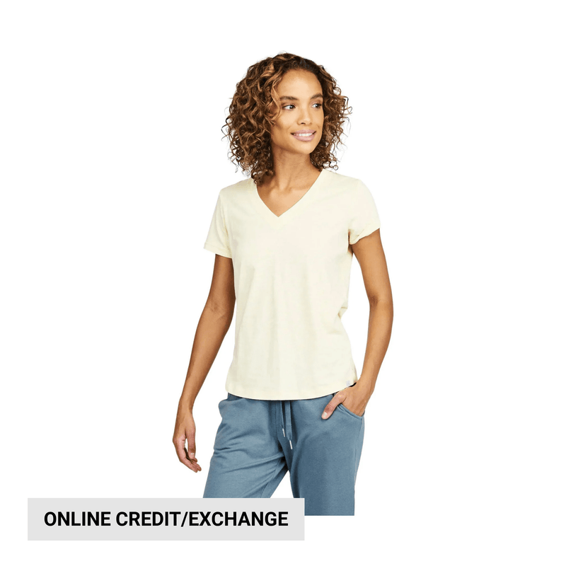 Tasc Women's NOLA V Neck T Shirt - Daisy Yellow