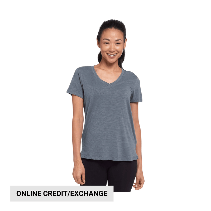 Tasc Women's NOLA V Neck T Shirt - Storm