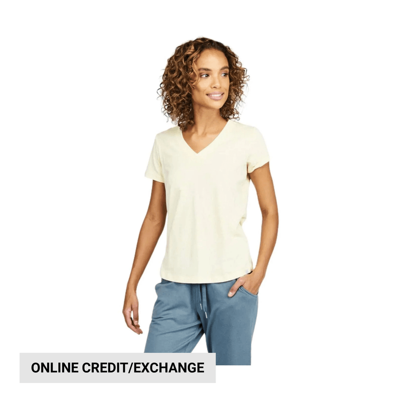 Tasc Women's Nola V Neck Tee - Daisy Yellow