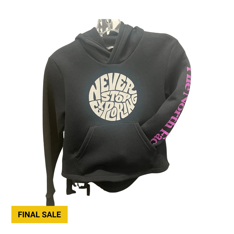 The North Face Kids' Camp Fleece Pullover Hoodie - TNF Black/Purple Cactus Flower