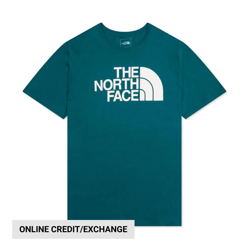 The North Face Men's Short Sleeve Half Dome Tee - Blue Coral/Gardenia White