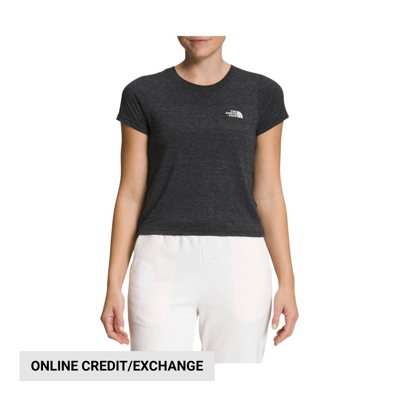 The North Face Women's Short Sleeve Simple Logo Tee - Black Heather