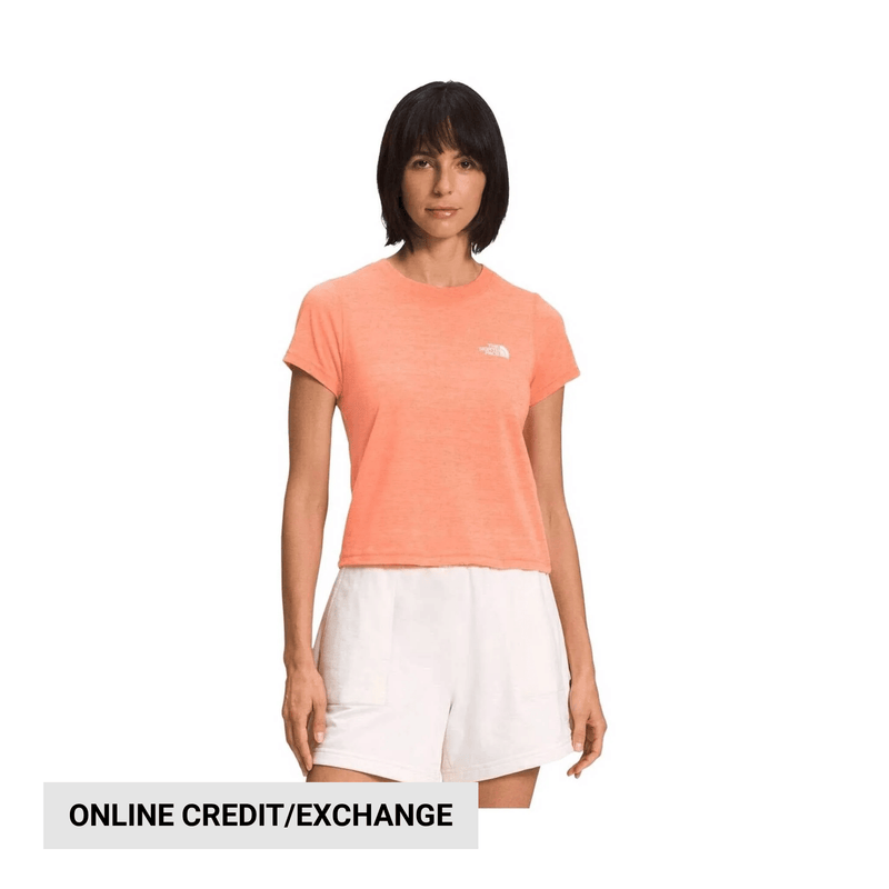 The North Face Women's Short Sleeve Simple Logo Tee - Dusty Coral Orange Heather