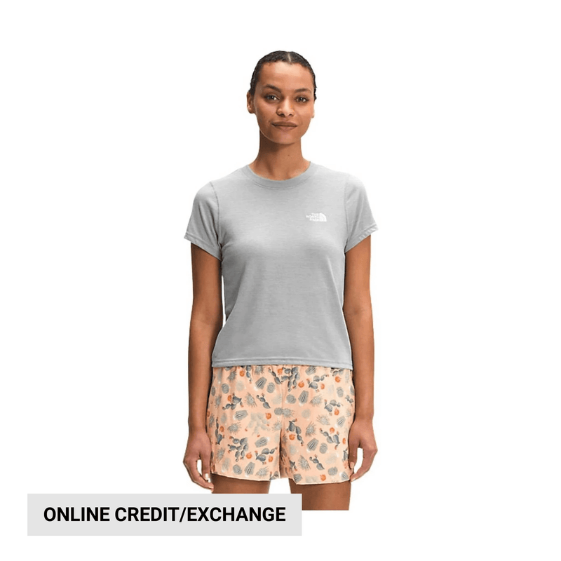 The North Face Women's Short Sleeve Simple Logo Tee - Light Grey Heather