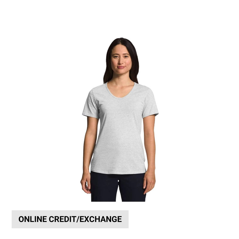 The North Face Women's Terrain Short Sleeve Scoop-Neck Tee - Light Grey Heather