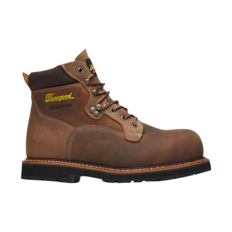 Thorogood Iron River Series Men's 6 Inch Waterproof Composite Toe Work Boot - Crazy Horse