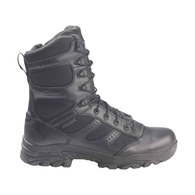 Thorogood Men's 8 Inch Side Zip Waterproof Composite Toe Work Boot - Black