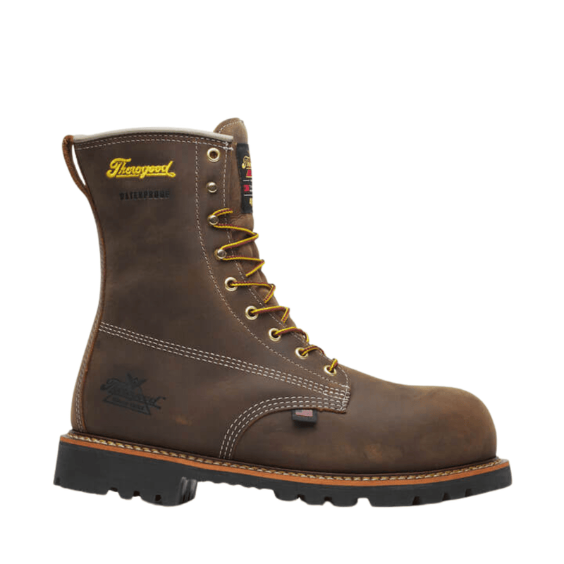 Thorogood Men's American Legacy Waterproof 400G Insulated 8 Inch Nano Composite Toe Work Boot - Crazy Horse