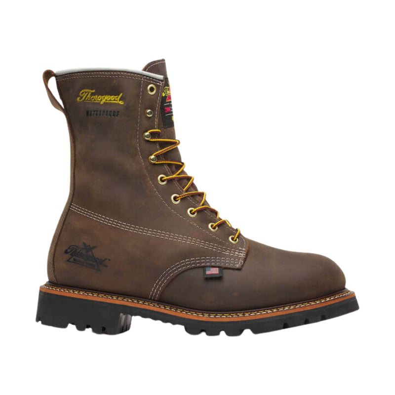 Thorogood Men's American Legacy Waterproof 400G Insulated 8 Inch Work Boot - Crazy Horse