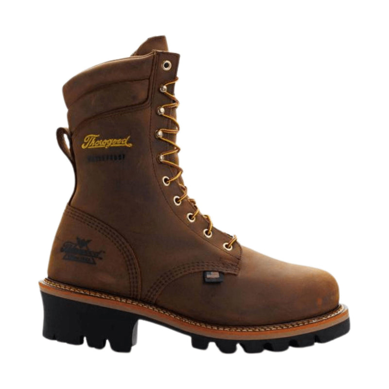Thorogood Men's Logger 9 Inch 400g Insulated Waterproof Work Boot - Brown