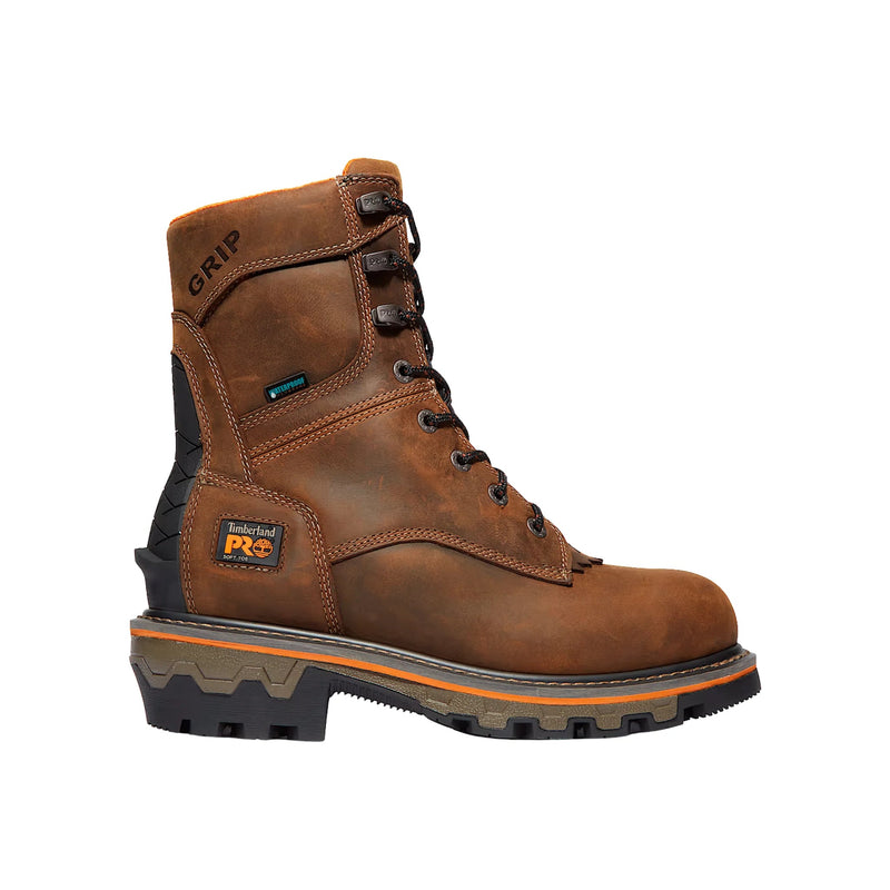 Timberland Pro Men's Boondock HD Logger Waterproof Soft Toe Work Boots - Brown Earth