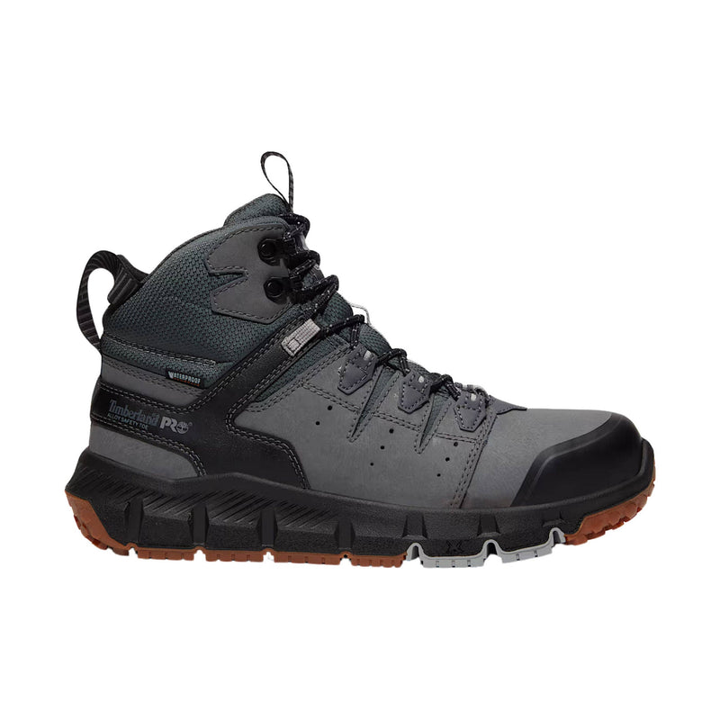 Timberland Pro Men's Tempe 6 Inch Waterproof Alloy Toe Work Boots - Medium Grey Leather