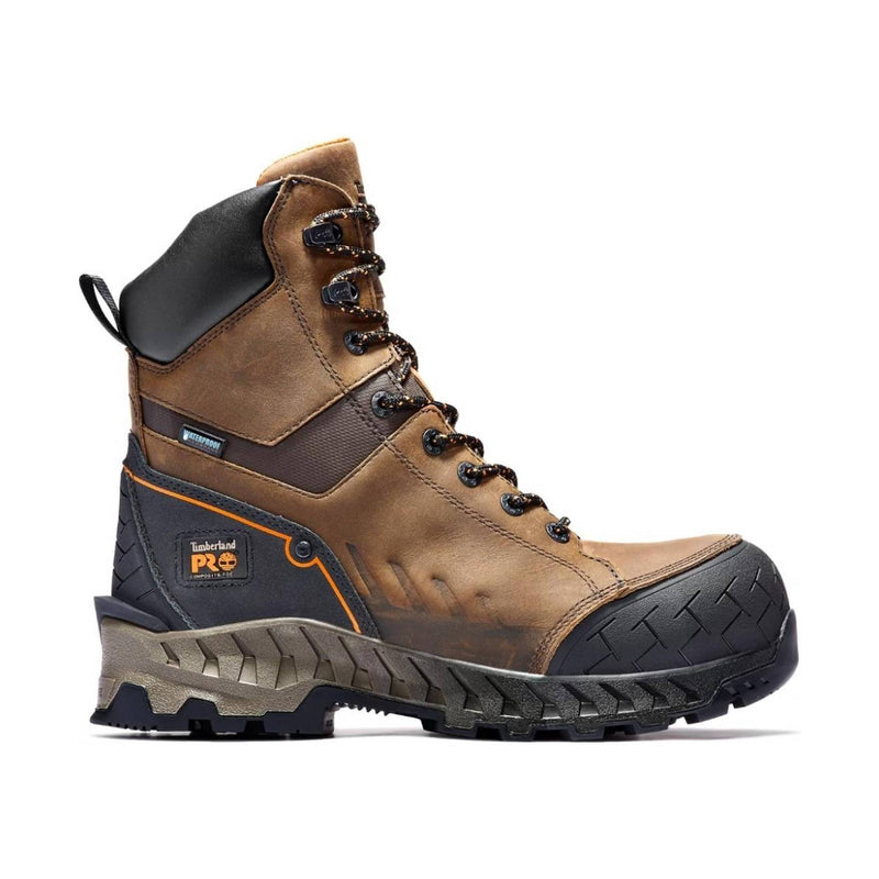 Timberland Pro Men's Work Summit 8 Inch Composite Toe Work Boot - Distressed Brown Full-Grain