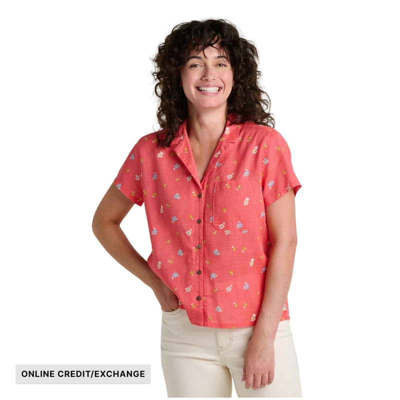 Toad & Co Women's Camp Cove Shirt - Crabapple Print