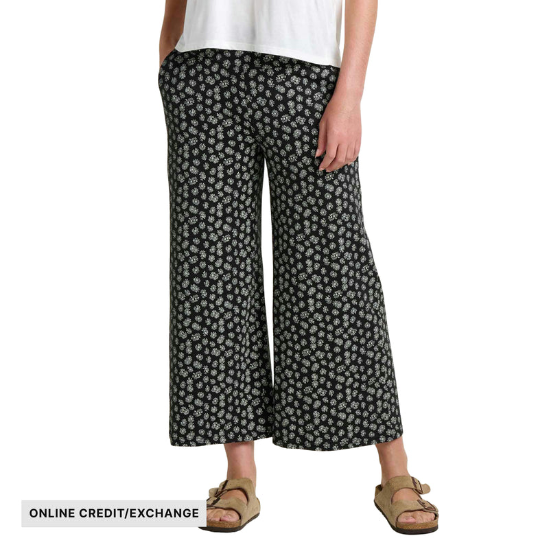 Toad & Co Women's Chaka Pull On Pant - Black and Salt Print