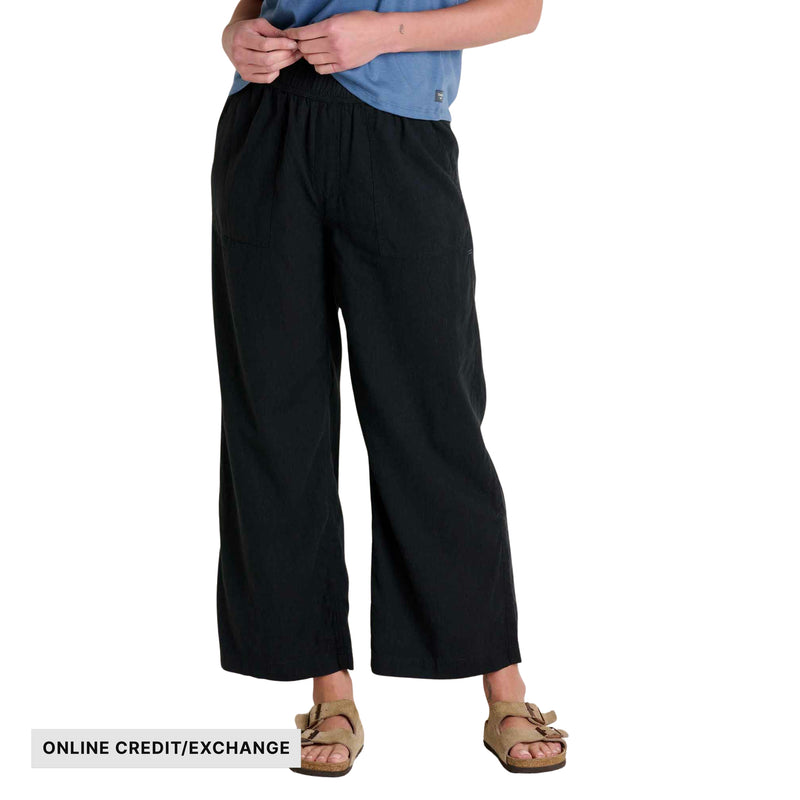 Toad & Co Women's Taj Hemp Wide Leg Pant - Black