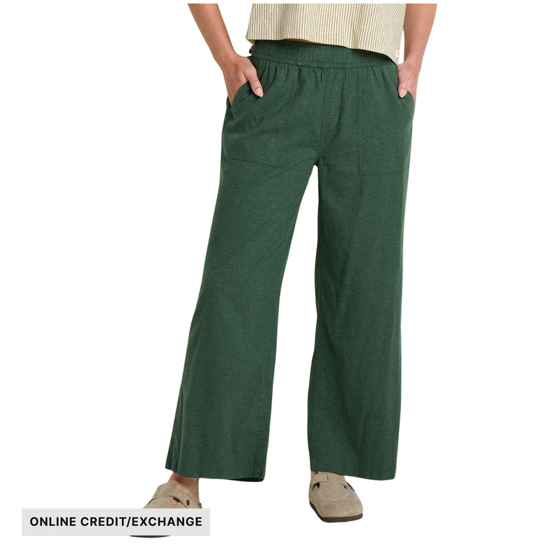 Toad & Co Women's Taj Hemp Wide Leg Pant - Cilantro