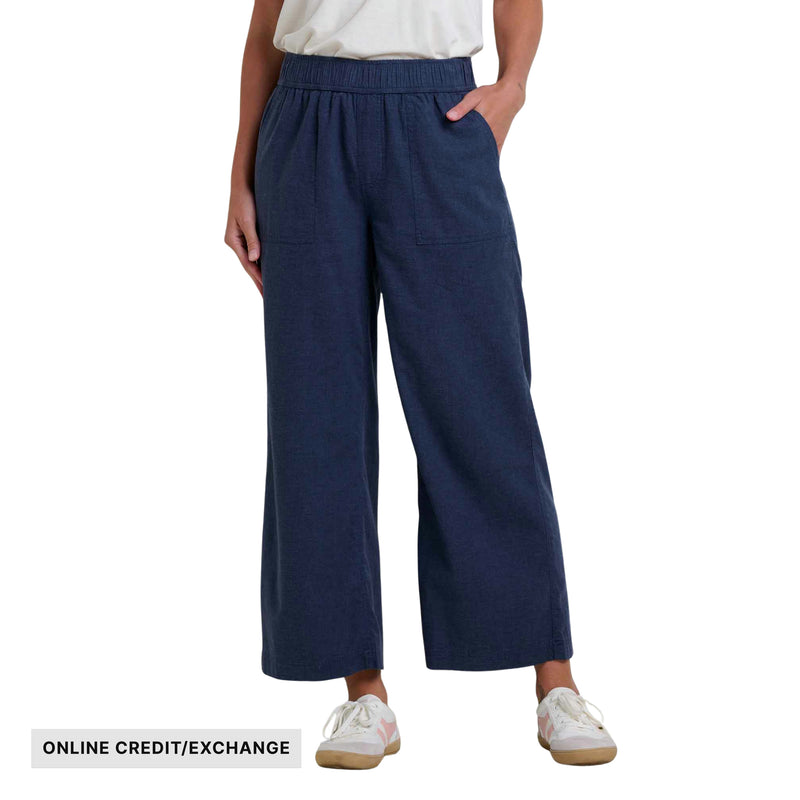 Toad & Co Women's Taj Hemp Wide Leg Pant - True Navy