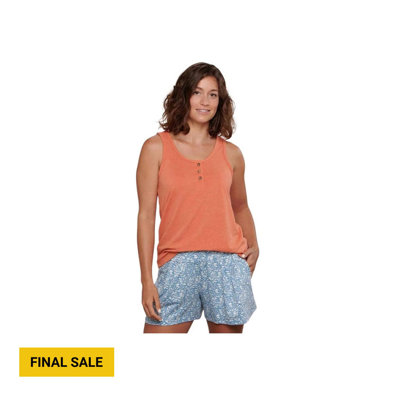 Toad & Co Women's Piru Henley Tank - Dreamsicle