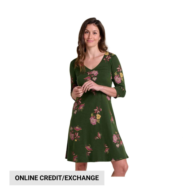Toad & Co Women's Rosalinda Dress - Epidote Lg Scale Print
