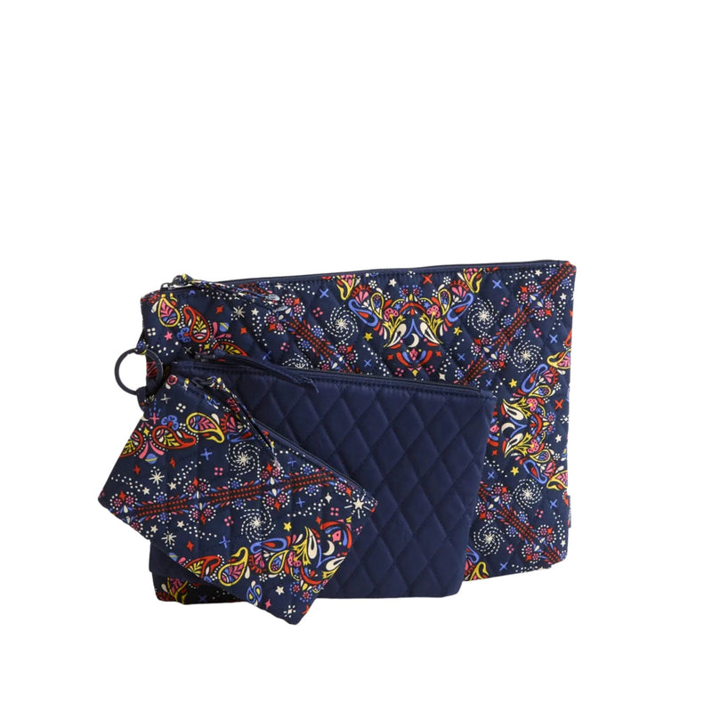 Vera Bradley 3 Pouch Organizer Set - Starry Paisley In Premium Cotton