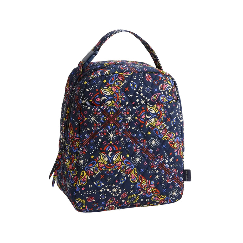 Vera Bradley Large Lunch Bag - Starry Paisley In Premium Cotton