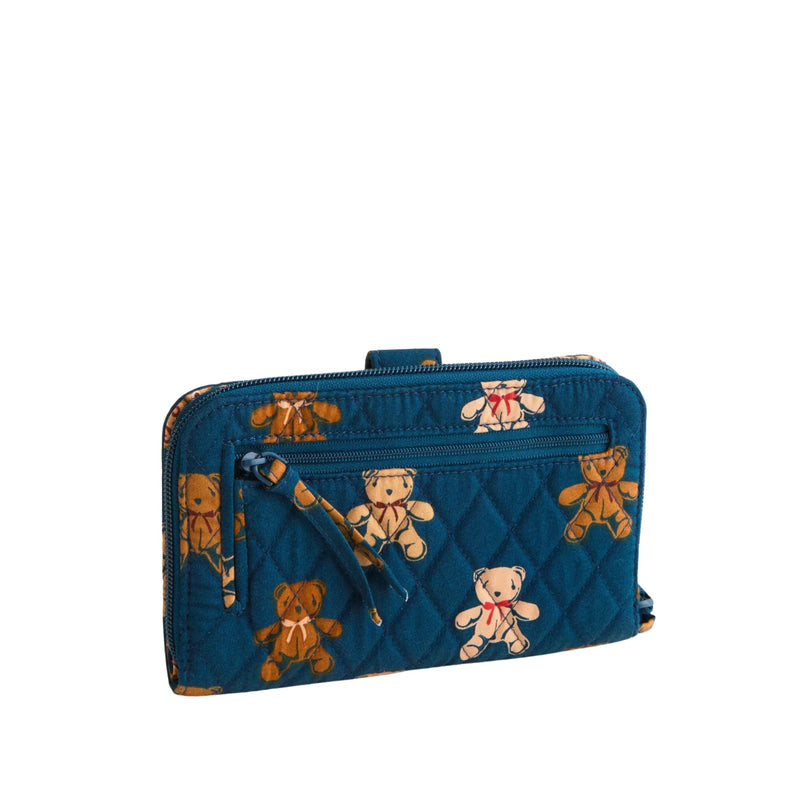 Vera Bradley Large Tab Wallet - Bunch Of Bears In Premium Cotton