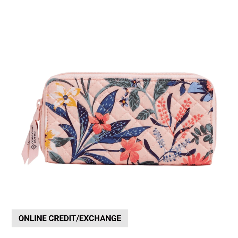 Vera Bradley RFID Jordin Continental Wallet - Paradise Coral