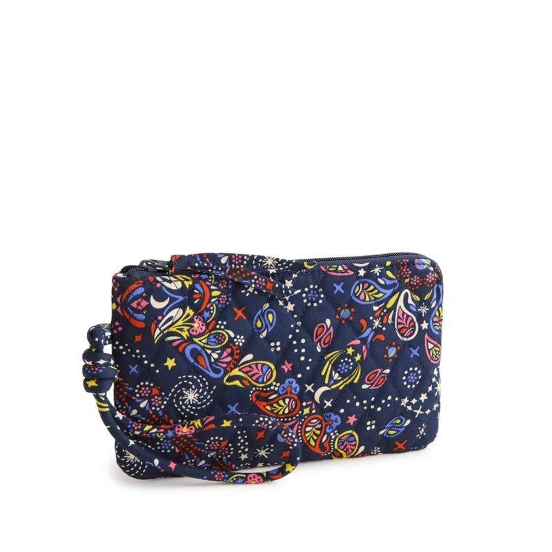Vera Bradley Zip Wristlet - Starry Paisley In Premium Cotton