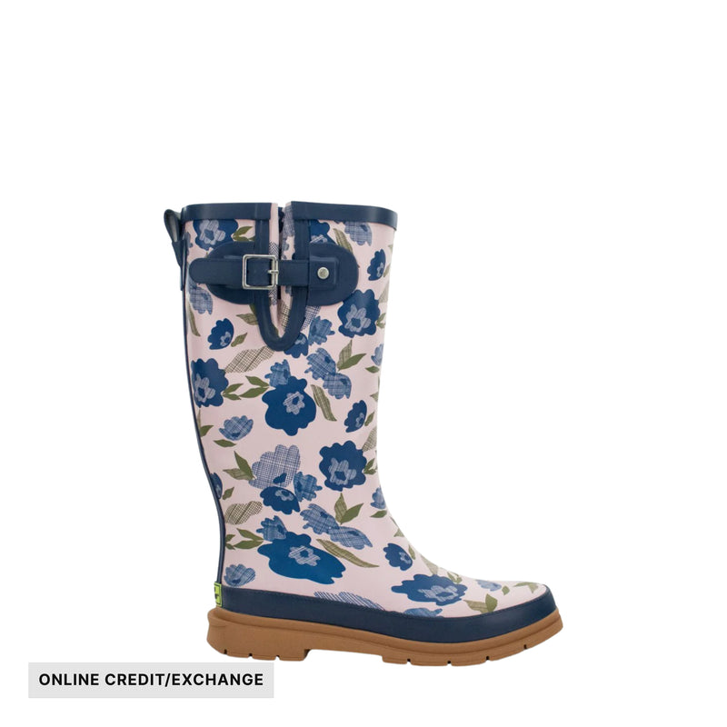 Western Chief Women's Bold Blossoms Tall Rain Boots - Lilac