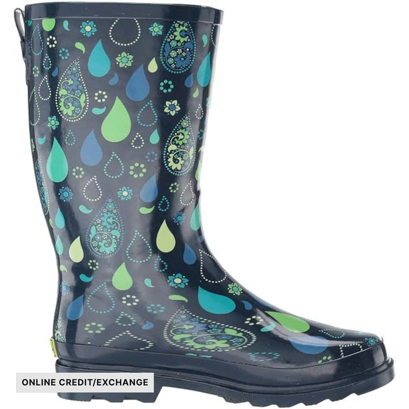 Western Chief Women's Waterproof Printed Tall Rain Boots - Navy
