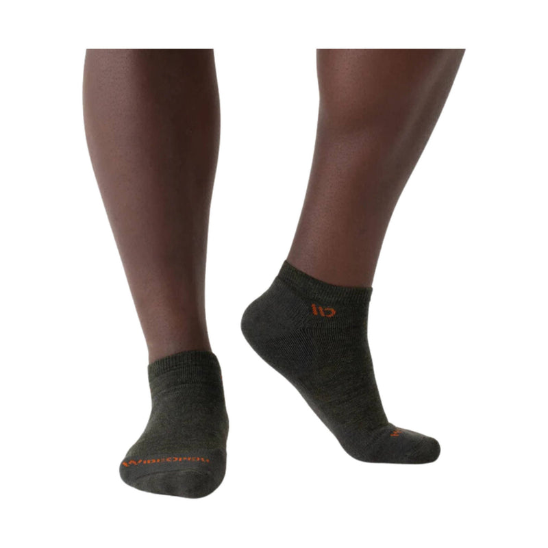 Wide Open Men's Solid Cushioned No Show Socks - Forest