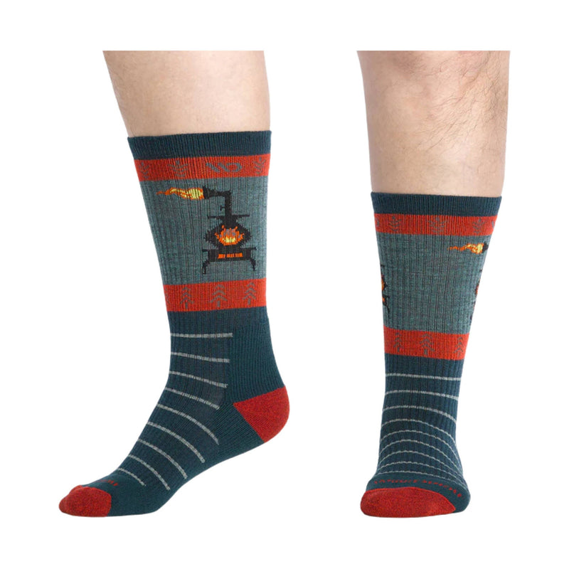 Wide Open Men's Stoked Cushioned Crew Socks - Juniper