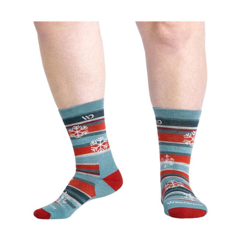 Wide Open Women's Sparkle Cushioned Crew Socks - Light Teal