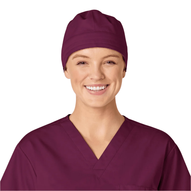 Wink Solid Scrub Cap - Wine
