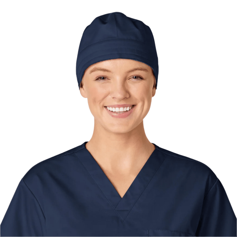 Wink Tie Back Scrub Cap - Navy Blue