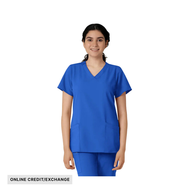 Wink Women's Classic V Neck Scrub Top - Royal