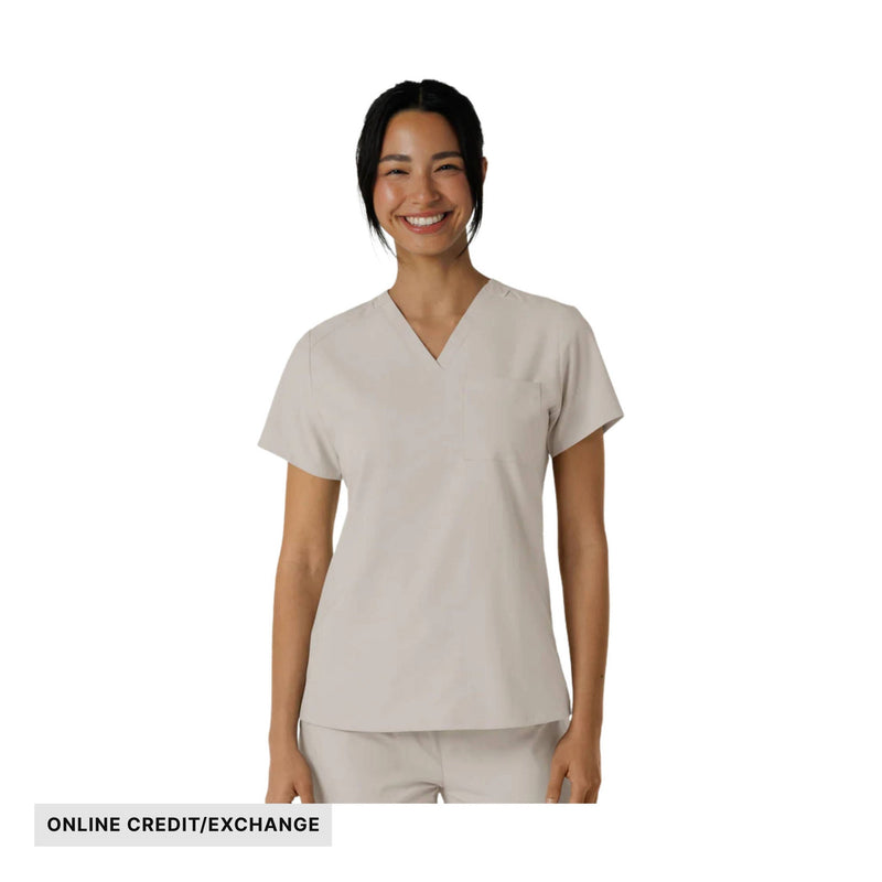 Wink Women's Flex n Reach V Neck Scrub Top - Cloud
