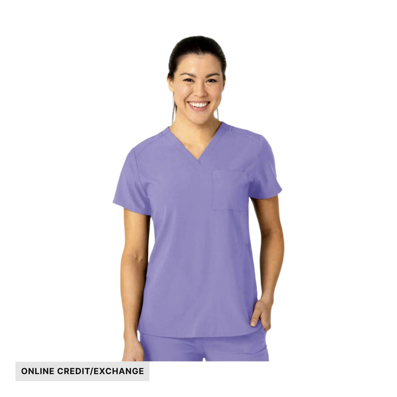 Wink Women's Flex n Reach V Neck Scrub Top - Iris Purple