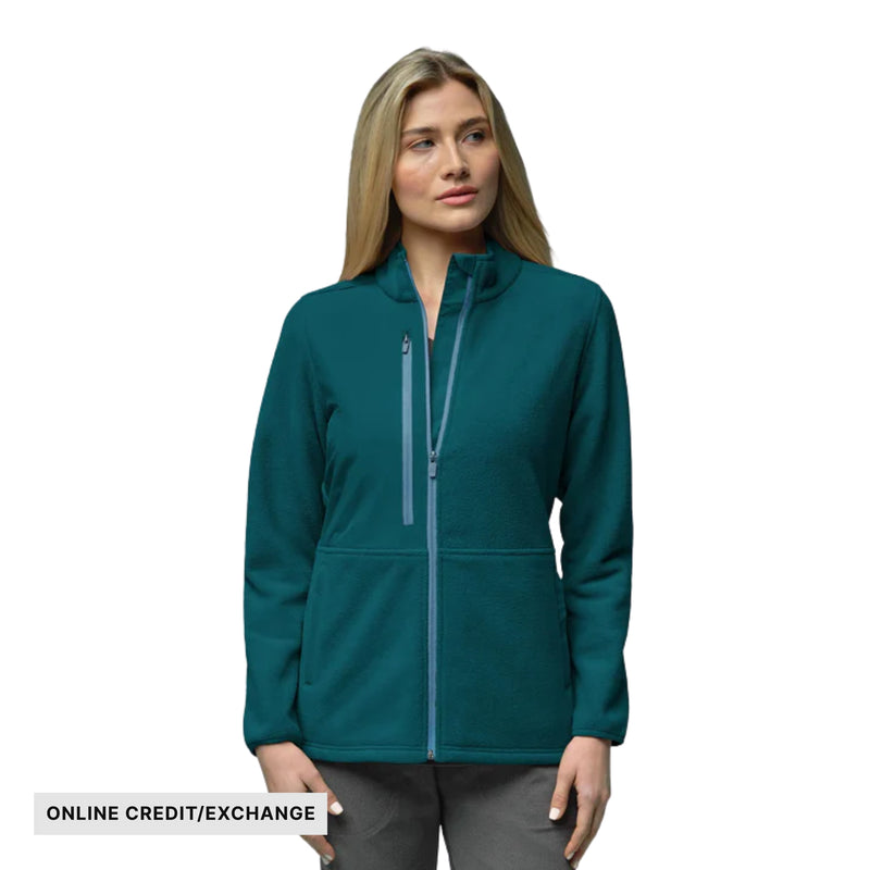 Wink Women's Micro Fleece Zip Jacket - Caribbean