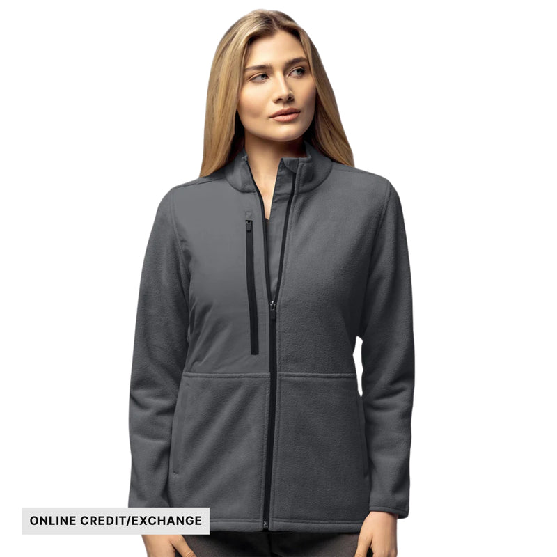 Wink Women's Micro Fleece Zip Jacket - Pewter