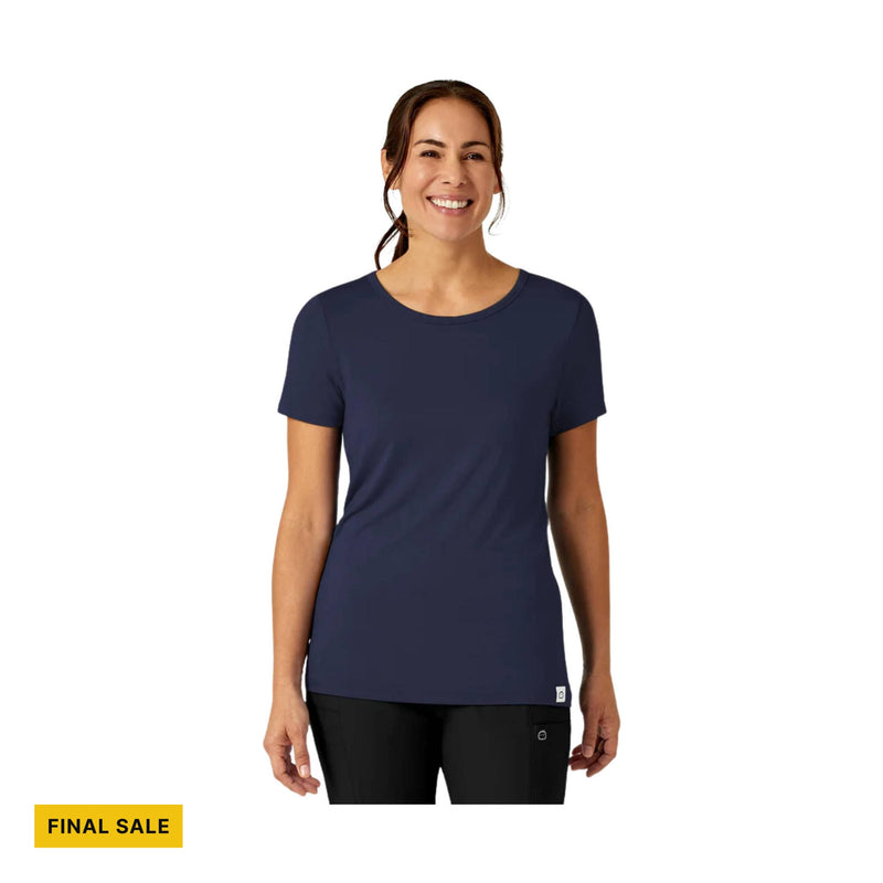 Wink Women's Silky Knit Short Sleeve Scrub Tee - Navy