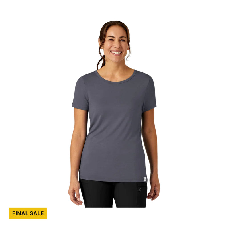Wink Women's Silky Knit Short Sleeve Scrub Tee - Pewter