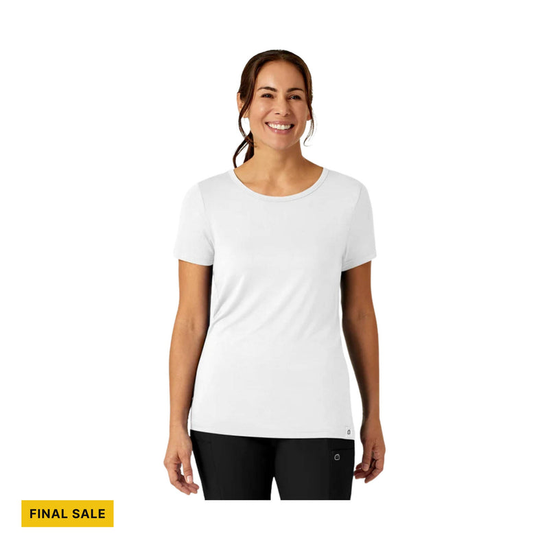 Wink Women's Silky Knit Short Sleeve Scrub Tee - White