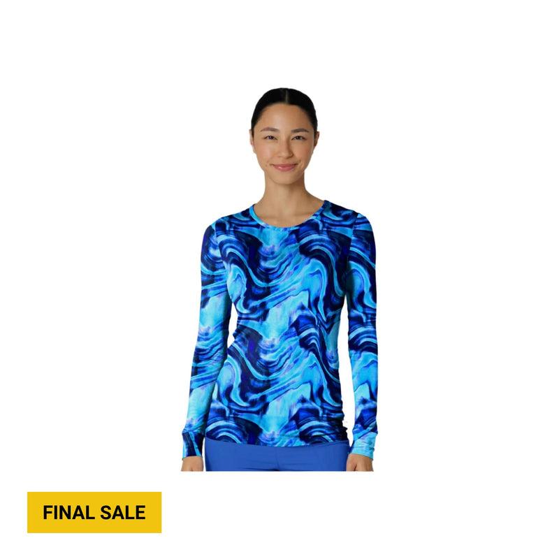 Wink Women's All Over Print Silky Scrub Tee - Dreamy Daze